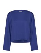 Gigi Top Tops T-shirts & Tops Long-sleeved Blue Residus