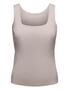 Onpfont Un Sl 2-Way Top X Tops T-shirts & Tops Sleeveless Cream Only P...