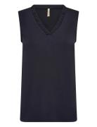 Sc-Marica Tops T-shirts & Tops Sleeveless Navy Soyaconcept