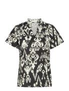 Byjasmina Vneck Blouse - Tops Blouses Short-sleeved Black B.young