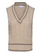 Gio Knit Vest Vests Knitted Vests Beige Noella