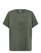 Sc-Banu Tops T-shirts & Tops Short-sleeved Green Soyaconcept