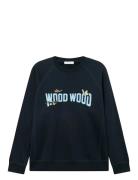 Wwhester Tops Sweat-shirts & Hoodies Sweat-shirts Navy WOOD WOOD