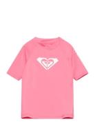 Whole Hearted Ss Tops T-shirts Short-sleeved Pink Roxy