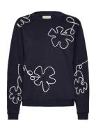 Fqnale-Pullover Tops Sweat-shirts & Hoodies Sweat-shirts Navy FREE/QUE...