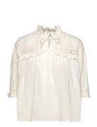 Gerlina Short-M Tops Blouses Short-sleeved White MbyM