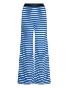 2X2 Cotton Stripe Velon Pants Bottoms Trousers Flared Blue Mads Nørgaa...