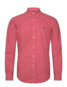 Slim Fit Garment-Dyed Oxford Shirt Tops Shirts Casual Red Polo Ralph L...