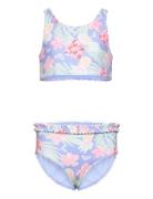Tropical Story Crop Top Set Bikinit Blue Roxy
