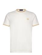 Twin Tipped T-Shirt Designers T-shirts Short-sleeved White Fred Perry
