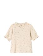 Blooming Ss Blouse Tops Blouses & Tunics Cream Fliink