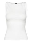 Boatneck Tanktop Tops T-shirts & Tops Sleeveless White Gina Tricot
