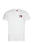 Tjm Slim Essential Flag Tee Ext Tops T-shirts Short-sleeved White Tomm...