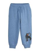 Panther Sp Melange Sweatpants Bottoms Sweatpants Blue Mini Rodini