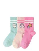 Sock 3 P Sg Kawaii Sukat Multi/patterned Lindex