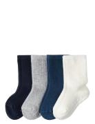 Sock 4P Rib Solid Sukat White Lindex