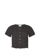 Lindy Top Tops Shirts Short-sleeved Black Noella
