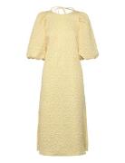Reno Pastis Long Dress Polvipituinen Mekko Yellow Noella