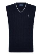 Cable-Knit Cotton Sweater Vest Liivi Black Polo Ralph Lauren