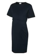 Mlmay June Ss Jrs Abk Dress 2F Lyhyt Mekko Navy Mamalicious