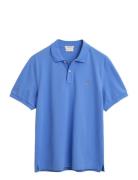 Reg Shield Ss Pique Polo Tops Polos Short-sleeved Blue GANT