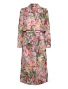 Dotted Georgette Kaftan Polvipituinen Mekko Pink By Ti Mo