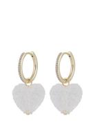 Sugar Hearts Pendant Ear G/Clear - Accessories Jewellery Earrings Hoop...