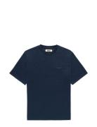 Wbbaine Cray Tee Tops T-shirts Short-sleeved Navy Woodbird