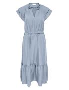 Jdytrain S/L Frill Midi Dress Wvn Exp Polvipituinen Mekko Blue JDY