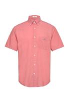 Reg Classic Poplin Ss Shirt Tops Shirts Short-sleeved Pink GANT