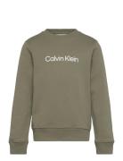 Inst. Logo Regular Cn Tops T-shirts Long-sleeved T-shirts Green Calvin...