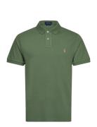 Slim Fit Mesh Polo Shirt Tops Polos Short-sleeved Green Polo Ralph Lau...