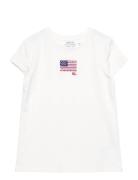 Flag-Appliqué Cotton Jersey Tee Tops T-shirts Short-sleeved White Ralp...