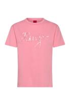Damacia_5 Tops T-shirts & Tops Short-sleeved Pink HUGO