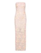Flower Mesh Tube Dress Maksimekko Juhlamekko Pink ROTATE Birger Christ...