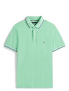 Tipped Slim Fit Seasonal Polo Tops Polos Short-sleeved Green Tommy Hil...