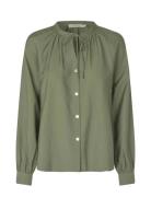 Mairalea Tops Shirts Long-sleeved Khaki Green Masai
