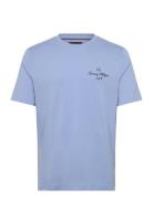 Outline Flag Script Tee Tops T-shirts Short-sleeved Blue Tommy Hilfige...