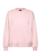 Embroidery Sweater Tops Sweat-shirts & Hoodies Sweat-shirts Pink Gina ...