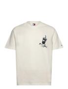 Tjm Rlx Skater Back Graphic Tee Tops T-shirts Short-sleeved Cream Tomm...