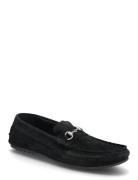 Biafrankie Sneffle Loafer Suede Loaferit Matalat Kengät Black Bianco