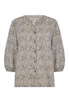 Sc-Saima Tops Shirts Long-sleeved Brown Soyaconcept