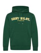 Graphic Sweat Hoodie Tops Sweat-shirts & Hoodies Hoodies Green GANT