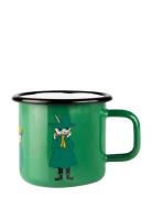 Moomin Enamel Mug 37Cl Home Tableware Cups & Mugs Coffee Cups Green Mu...