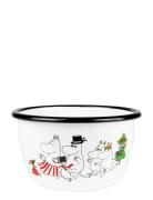 Moomin Enamel Bowl Home Tableware Bowls Breakfast Bowls White Muurla