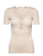 Rwbeatha Ss Regular W Button T-Shir Tops T-shirts & Tops Short-sleeved...