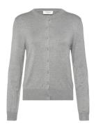 Rwdenise Ls Regular Cardigan Tops Knitwear Cardigans Grey Rosemunde