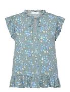 Rwelif Sl Regular Top Tops Blouses Sleeveless Blue Rosemunde