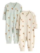 Pyjamas Aop 2 Pack Pyjama Sie Jumpsuit Haalari Multi/patterned Lindex