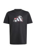 J Camo Train T Tops T-shirts Short-sleeved Black Adidas Sportswear
